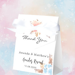 Caixinha De Lembrancinhas ursinho-chá de fraldas pampas-relva-esfrega floral