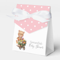 Ursinho Rustic Floral Pink Barly Wait Poka Pontos