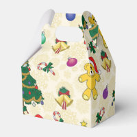 Urso de Natal, sinos e árvore