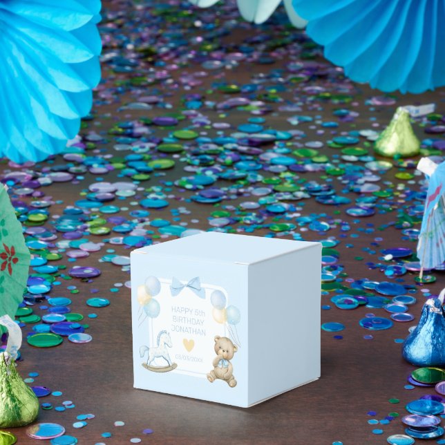 Caixinha De Lembrancinhas Urso De Teddy E Cavalo De Rocco (Festa)