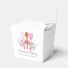 Caixinha De Lembrancinhas Utensílios de padaria de aquarelas com Arco rosa