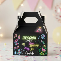 Vamos de aniversário maluco de neon