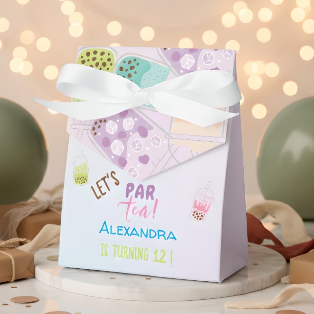 Caixinha De Lembrancinhas Vamos par tea bobba aniversário (Criador carregado)