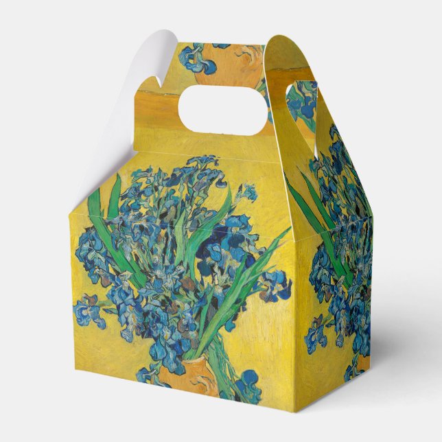 Caixinha De Lembrancinhas Vaso Van Gogh com Íris Classic Impressionismo (Frente)