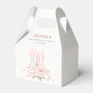 Caixinha De Lembrancinhas Velas De Bolo Floral Suave A Qualquer Idade Aniver