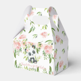 Caixinha De Lembrancinhas Verde Floral Cor-de-rosa-branca 1rua Primeiro Aniv