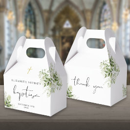 Caixinha De Lembrancinhas Verde Russo Deixa Batismo Elegante