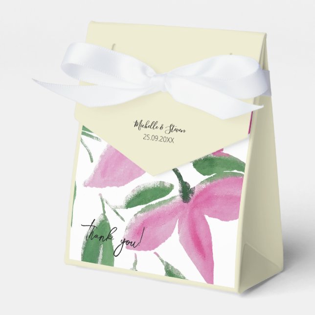 Caixinha De Lembrancinhas Verduras Vermelhos Rosa Elegantes Arte Aquecida (Frente)