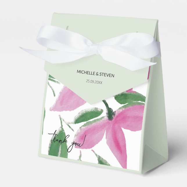 Caixinha De Lembrancinhas Verduras Vermelhos Rosa Elegantes Arte Aquecida (Frente)