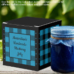 Caixinha De Lembrancinhas Verificação de Buffalo - Azul e Preto - Clássico<br><div class="desc">Caixa de seleção azul clássico e búfalo preto. O texto em ambos os lados da caixa é personalizável. Se você usar o botão/ferramenta 'editar design', também poderá adicionar suas próprias imagens/fotos. Outras formas de cores disponíveis. Consulte Coleção de todos os tamanhos de caixas e cores de verificação de búfalos aqui:...</div>