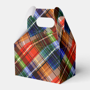 Caixinha De Lembrancinhas Vermelho Azul Verde Amarelo Xadrez Tartan Desenho