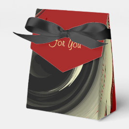 Caixinha De Lembrancinhas Vermelho Clássico Preto/Creme>Caixa de Favoritos