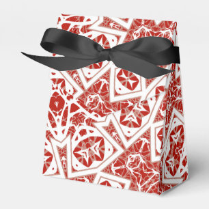 Caixinha De Lembrancinhas vermelho e branco, etnia bandana