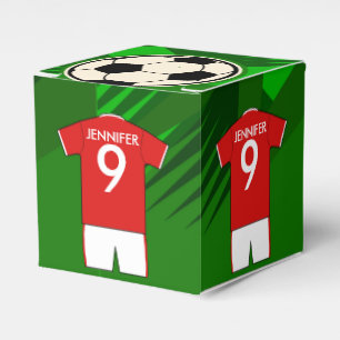 Caixinha De Lembrancinhas Vermelho e branco personalizados do jérsei de
