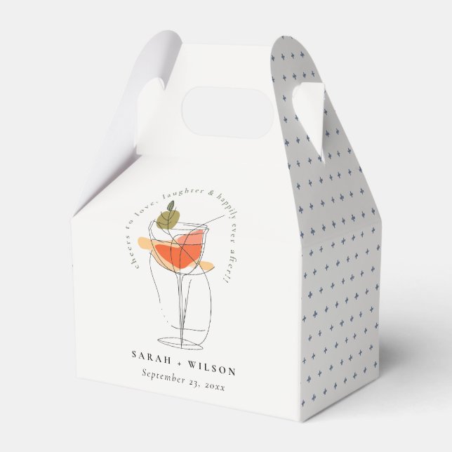 Caixinha De Lembrancinhas Vestidos para Amar Vinho Coquetel Moderno (Frente)