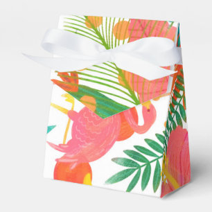 Caixinha De Lembrancinhas Vibrações Tropicais Folhas Florais Festa Luau de V
