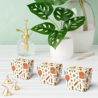 Caixinha De Lembrancinhas Vibrant Birthday Party Seamless Pattern