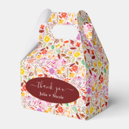 Caixinha De Lembrancinhas Vibrante Aquarelas Vias Flores De Tulpa De Verão C