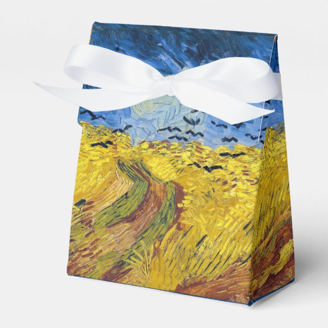 Caixinha De Lembrancinhas Vincent van Gogh - Wheatfield com Crows (Frente)