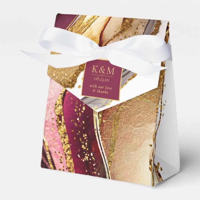 Caixinha De Lembrancinhas Vinho Vermelho abstrato com Vinho Nado Espumante I (Frente)