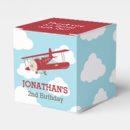 Caixinha De Lembrancinhas Vintage Airplane Favor Box (avião vermelho) Aniver