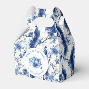 Caixinha De Lembrancinhas Vintage Blue Chinoiserie Casamento Peacock