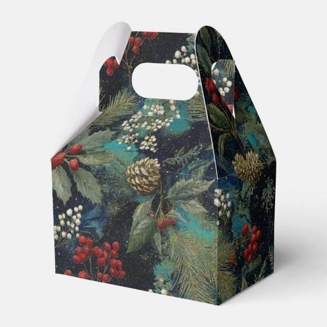 Caixinha De Lembrancinhas Vintage Christmas Elegant Sparkle II (Frente)