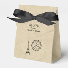 Vintage Eiffel Tower Paris Postmark Wedding