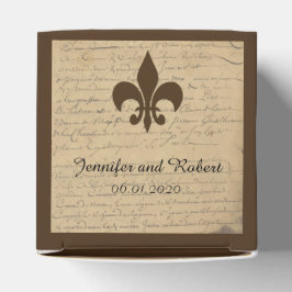 Caixinha De Lembrancinhas Vintage Fleur de Lis - Letra Love Box