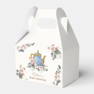 Caixinha De Lembrancinhas Vintage Girly Wildflower Tea Chá de fraldas