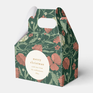 Caixinha De Lembrancinhas Vintage Green Floral - Feliz Natal