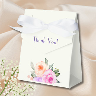 Caixinha De Lembrancinhas Vintage Ivory Pink Lilac Roses Bridal Shower