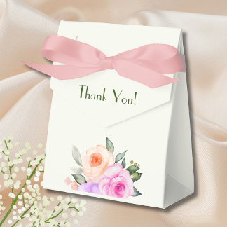 Caixinha De Lembrancinhas Vintage Ivory Pink Peach Roses Bridal Shower