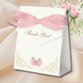 Caixinha De Lembrancinhas Vintage Ivory Pink Peony Bridal Shower