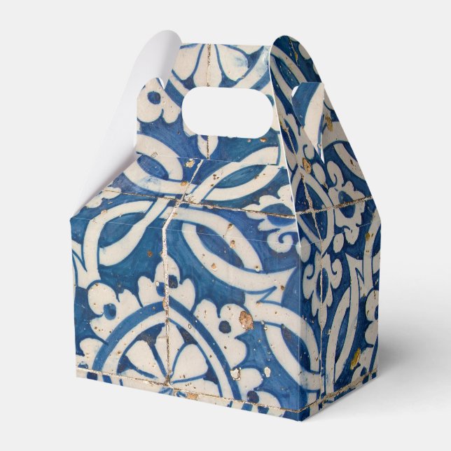 Caixinha De Lembrancinhas Vintage português azulejo (Frente)