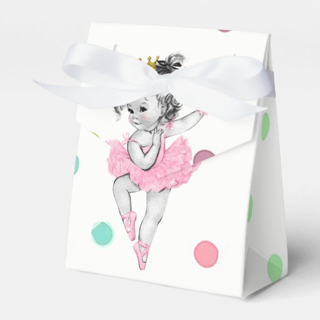 Caixinha De Lembrancinhas Vintage Princesa Aniversário, Favor Box Ballari (Frente)