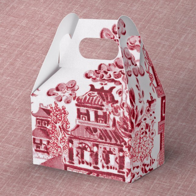 Caixinha De Lembrancinhas Vintage Red Willow Favor Box (Criador carregado)