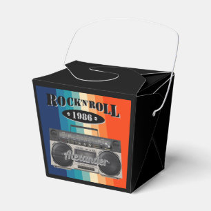 Caixinha De Lembrancinhas Vintagem de música rochosa n rolo 