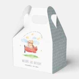 Caixinha De Lembrancinhas Voo Bonito Sobre O Avião De Animais Do Urso De Ted