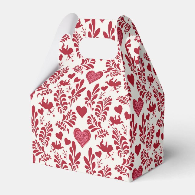 Caixinha De Lembrancinhas Wallpaper Cupid Vintage (Frente)