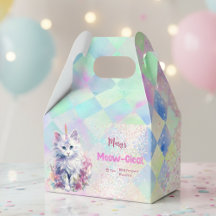 Watercolor Caticorn Meow-Gical Birthday