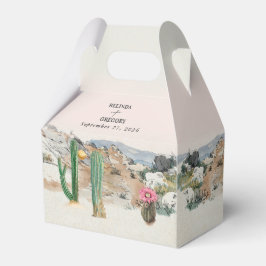 Caixinha De Lembrancinhas Watercolor Desert Cactus Boho Wedding Favor