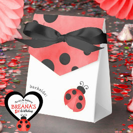 Caixinha De Lembrancinhas Watercolor Ladybug Birthday Treat