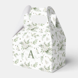 Caixinha De Lembrancinhas Watercolor Snowberry White Cedar Branch Christmas