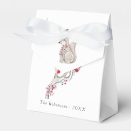 Caixinha De Lembrancinhas Watercolor Winter Fox Christmas