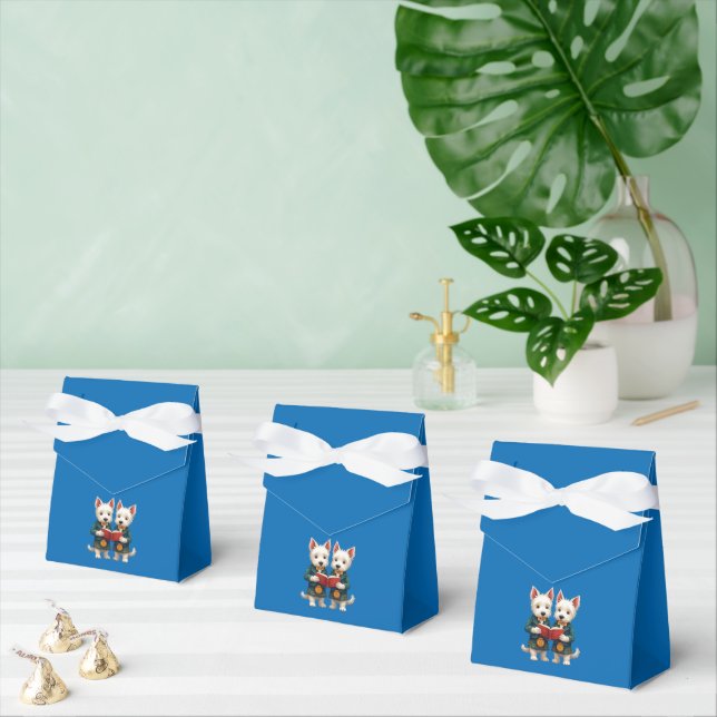 Caixinha De Lembrancinhas West Highland Terriers Burns Supper Reading Poetry (Múltiplo)