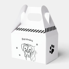 Caixinha De Lembrancinhas Whimsical Boxer: Texto Editável