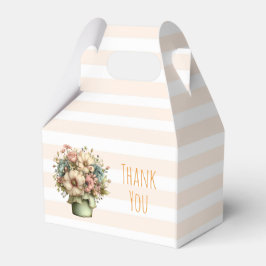 Caixinha De Lembrancinhas Whimsical Flowers in a Planter Pot Cute Thank You