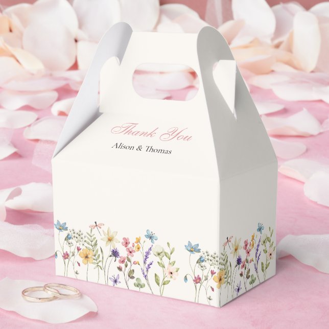 Caixinha De Lembrancinhas Whimsical Wildflowers Meadow Wedding  Favor Boxes (Casamento)