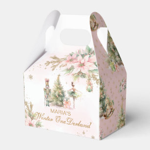 Caixinha De Lembrancinhas Whimsical Winter Onederland pastel obrigado você